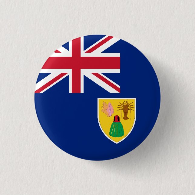 Flag of Turks and Caicos Islands Button (Front)