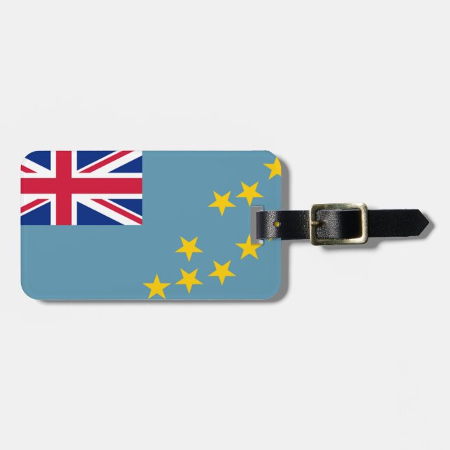 Flag of Tuvalu Easy ID Personal Luggage Tag (Front Horizontal)