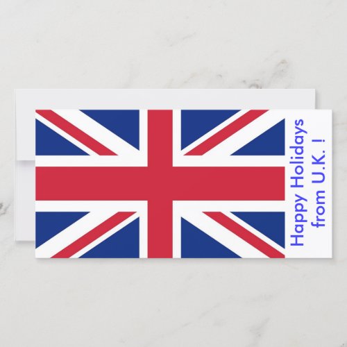 Flag of UK Happy Holidays from UK Holiday Card