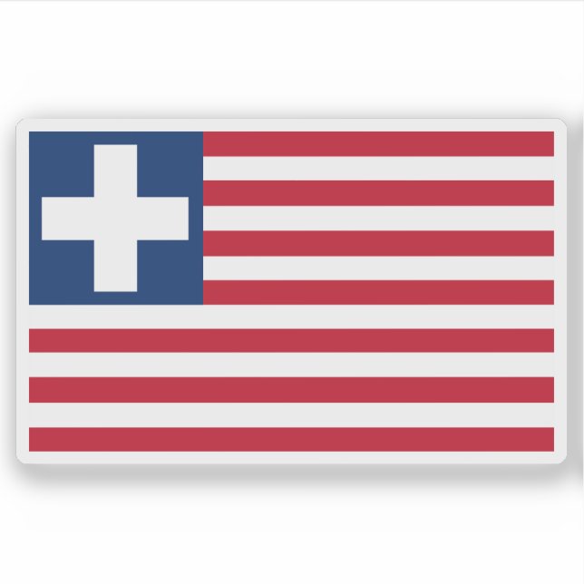 Flag of U.S. Colony of Liberia (1827–1847) Sticker (Front)