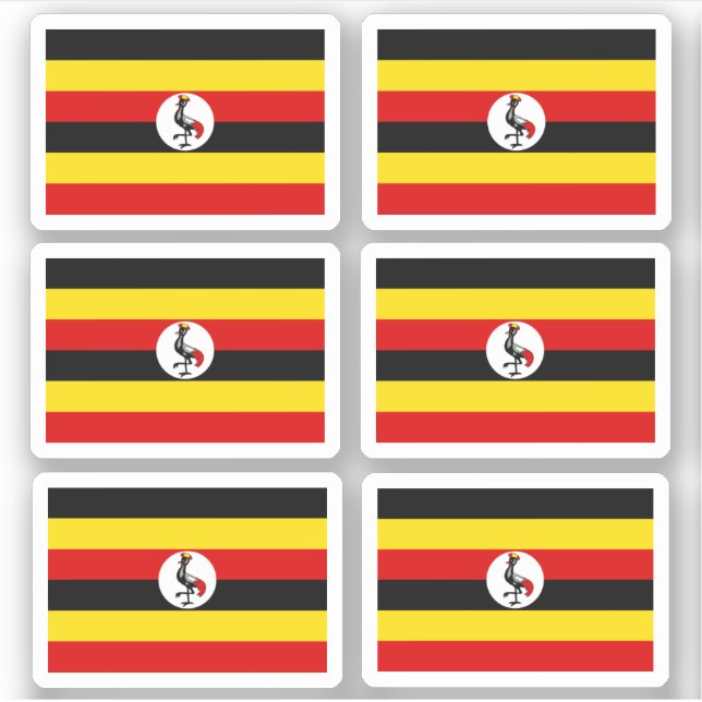 Flag of Uganda - a collection Sticker (Front)