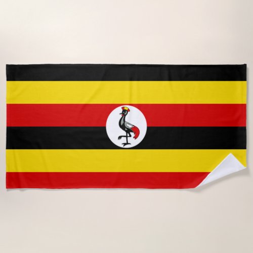 Flag of Uganda Beach Towel