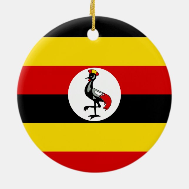 Flag of Uganda Ceramic Ornament (Back)