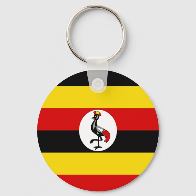 Flag of Uganda Keychain (Front)