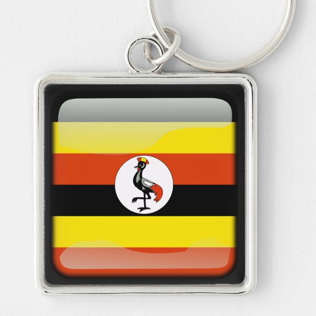 Flag of Uganda Keychain (Front)