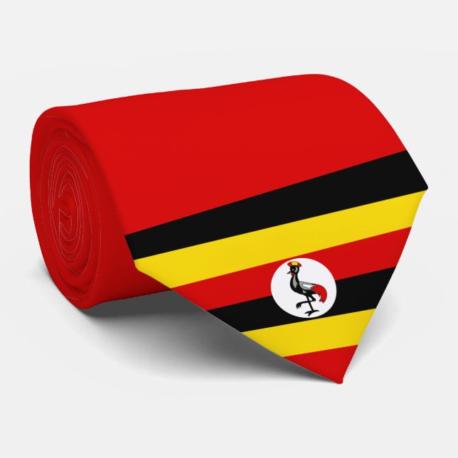 Flag of Uganda Neck Tie (Rolled)