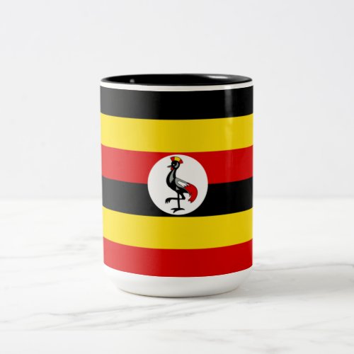 Flag of Uganda Two_Tone Coffee Mug