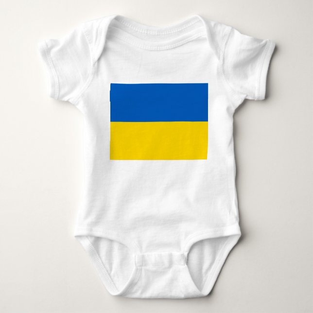 Flag of Ukraine  Baby Bodysuit (Front)