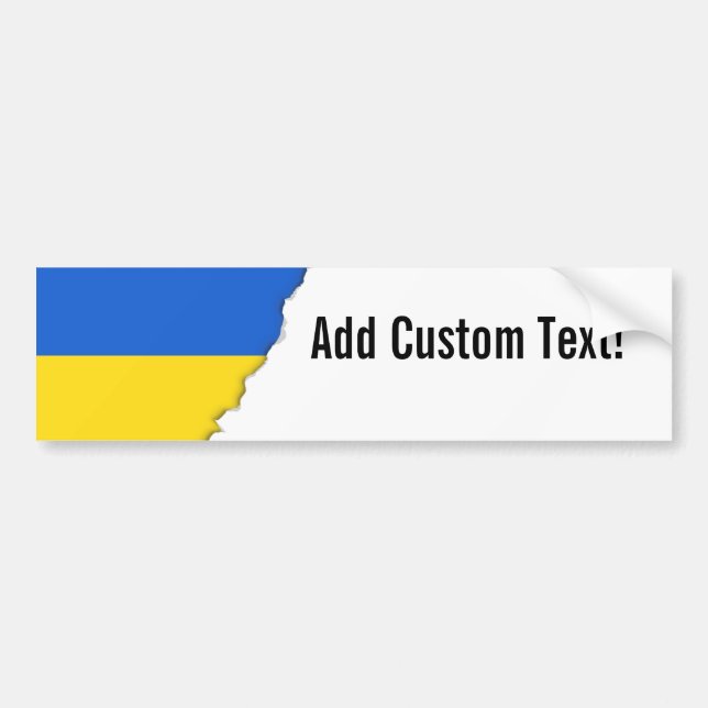 Flag of Ukraine Bumper Sticker (Front)