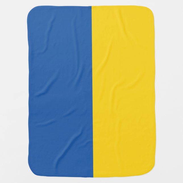 Flag of Ukraine Button Baby Blanket (Front)