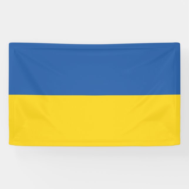 Flag of Ukraine Button Banner (Horizontal)