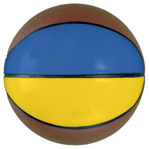 Flag of Ukraine Button Basketball