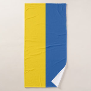 Flag of Ukraine Button Bath Towel