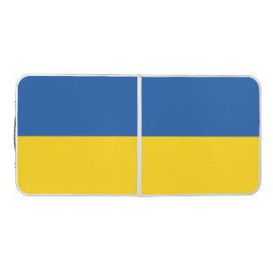 Flag of Ukraine Button Beer Pong Table
