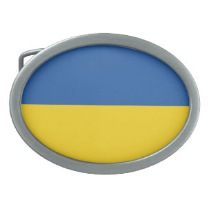Flag of Ukraine Button Belt Buckle