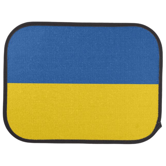 Flag of Ukraine Button Car Floor Mat (Rear)