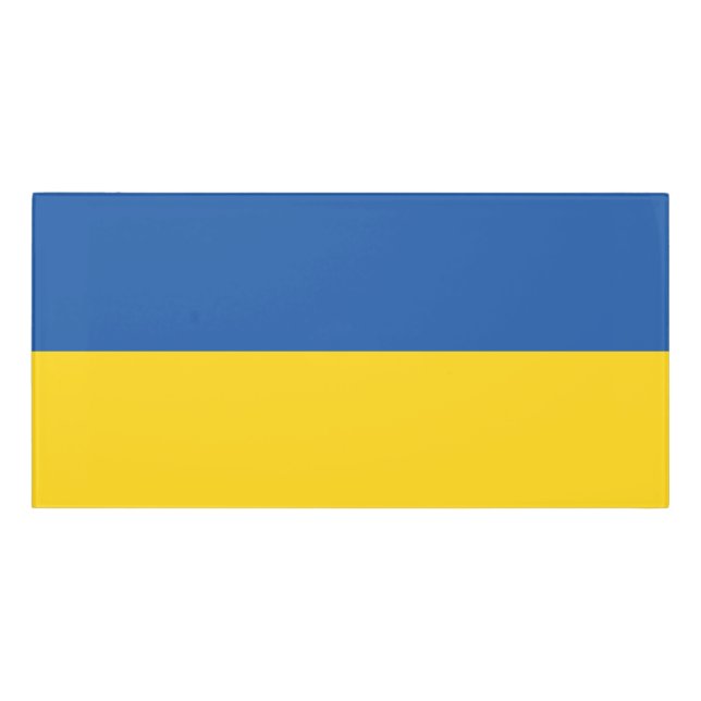 Flag of Ukraine Button Door Sign (Classic Front)