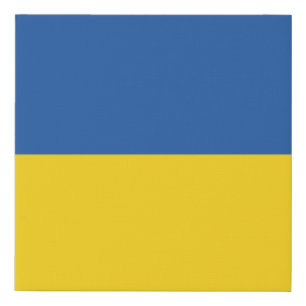 Flag of Ukraine Button Faux Canvas Print