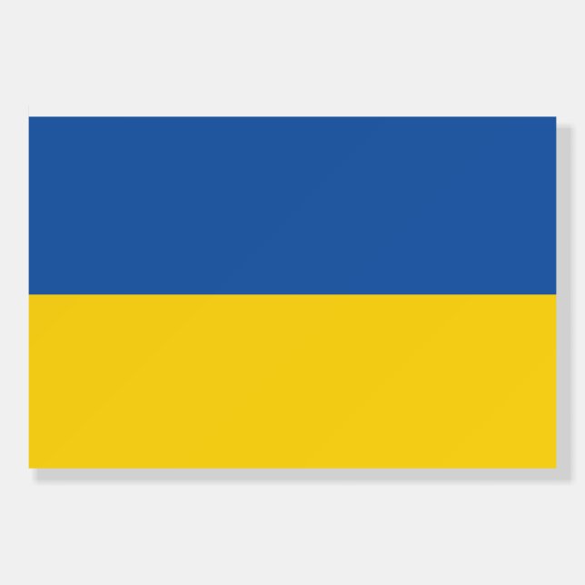 Flag of Ukraine Button Foam Board (Front)
