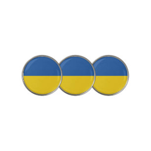 Flag of Ukraine Button Golf Ball Marker