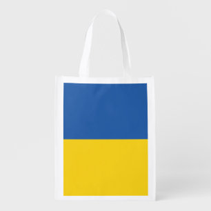 Flag of Ukraine Button Grocery Bag