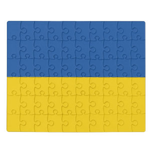 Flag of Ukraine Button Jigsaw Puzzle