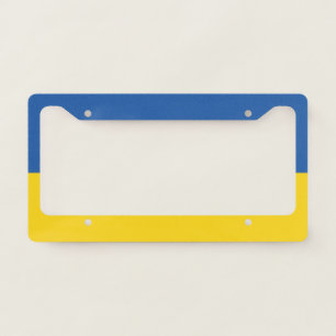 Flag of Ukraine Button License Plate Frame