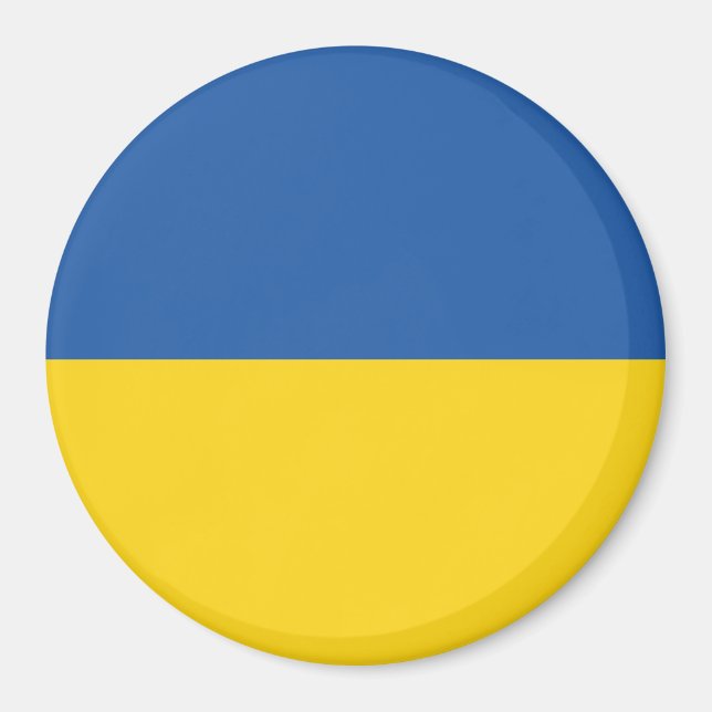Flag of Ukraine Button Magnet (Front)