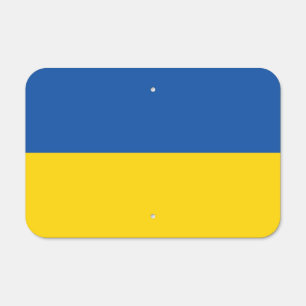 Flag of Ukraine Button Metal Sign