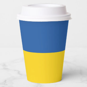 Flag of Ukraine Button Paper Cups