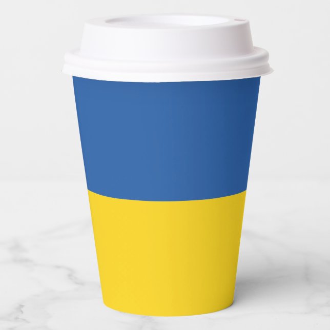 Flag of Ukraine Button Paper Cups (Front)