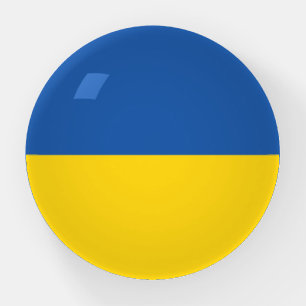 Flag of Ukraine Button Paperweight