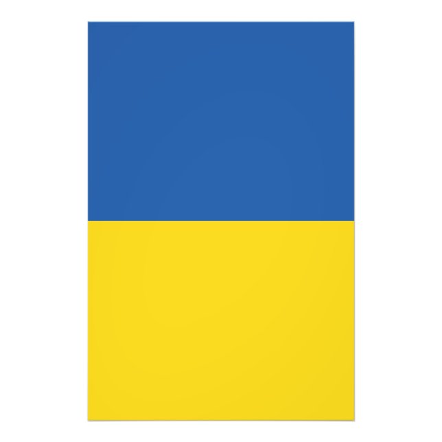 Flag of Ukraine Button Photo Print (Front)