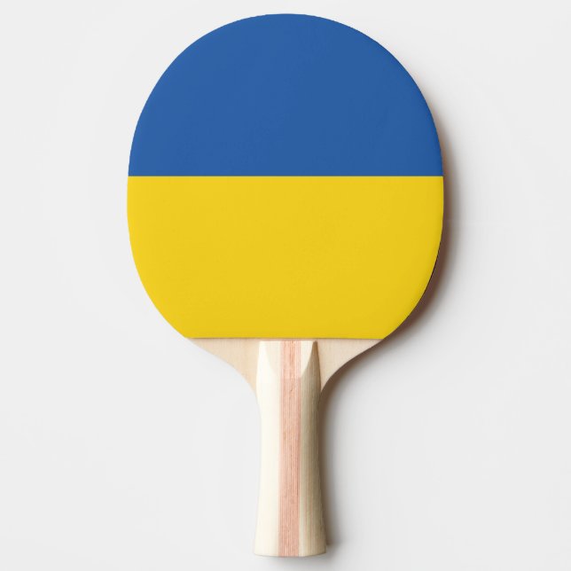 Flag of Ukraine Button Ping Pong Paddle (Front)