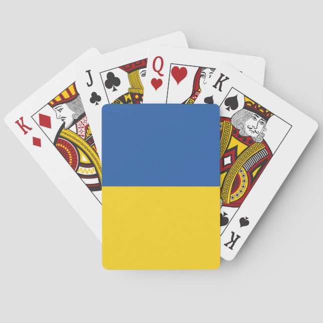 Flag of Ukraine Button Poker Cards (Back)