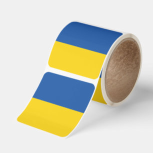 Flag of Ukraine Button Square Sticker