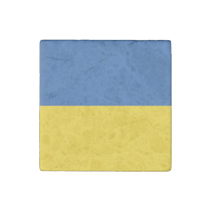 Flag of Ukraine Button Stone Magnet