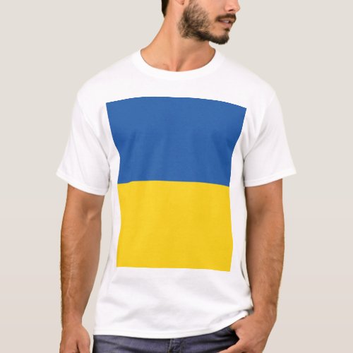 Flag of Ukraine Button T_Shirt