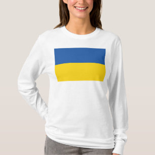Flag of Ukraine Button T-Shirt