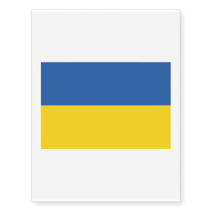 Flag of Ukraine Button Temporary Tattoos