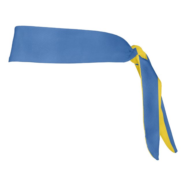 Flag of Ukraine Button Tie Headband (Rotate 90)