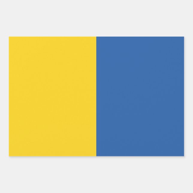 Flag of Ukraine Button Wrapping Paper Sheets (Front)