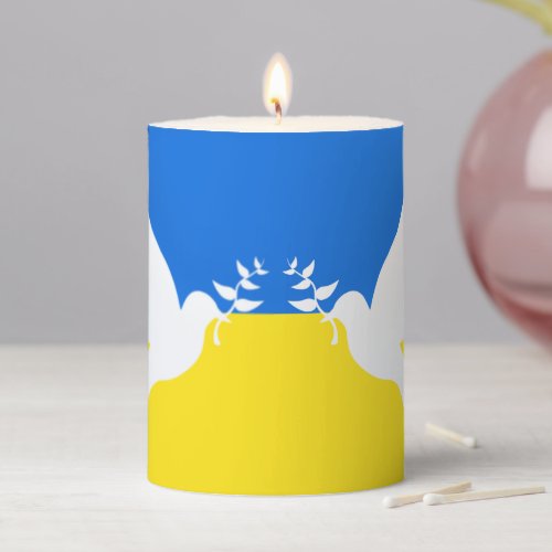 Flag of Ukraine Candle Dove of Peace _ Freedom