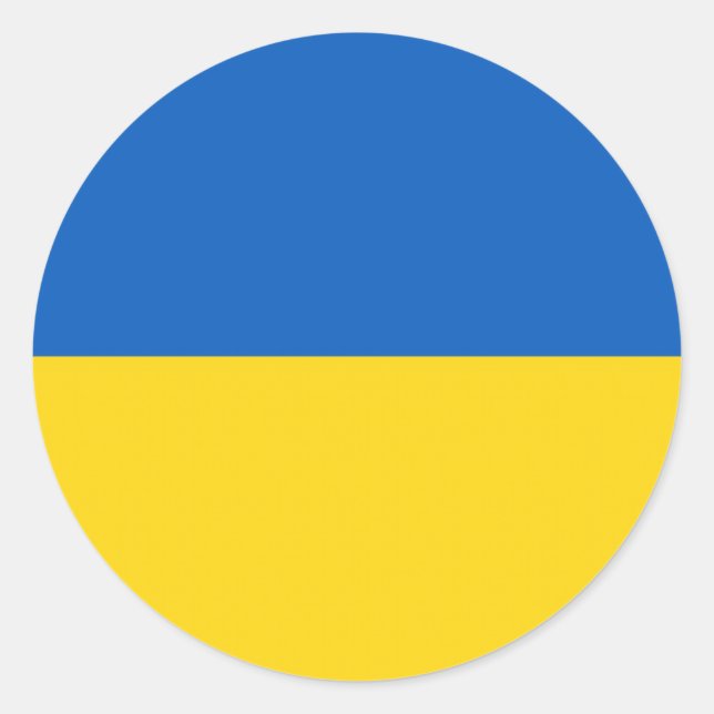 Flag of Ukraine Classic Round Sticker (Front)
