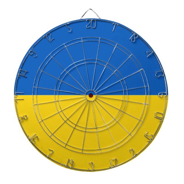 Flag of Ukraine Dart Board (Front)
