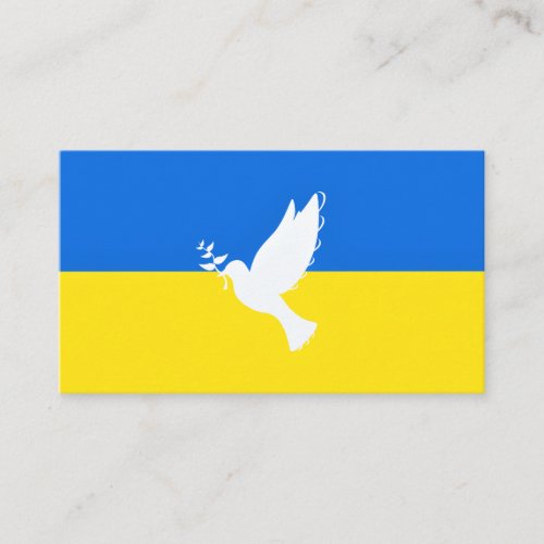 Flag of Ukraine _ Dove of Peace _ Freedom Business Card