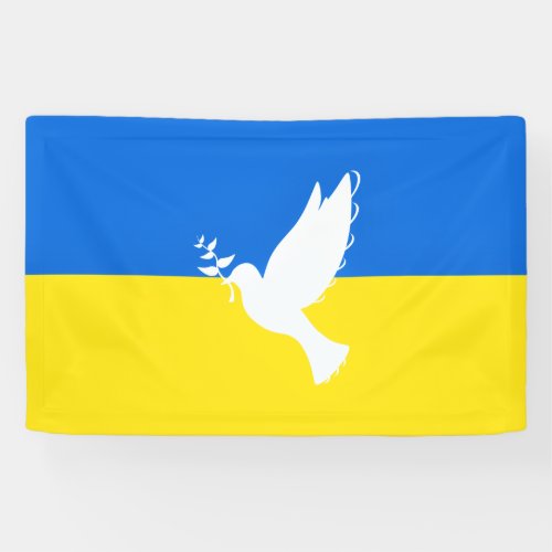 Flag of Ukraine _ Dove of Peace _ Freedom _ Peace  Banner