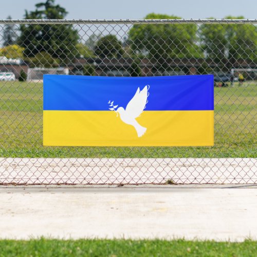 Flag of Ukraine _ Dove of Peace _ Freedom _ Peace  Banner