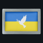 Flag of Ukraine - Dove of Peace - Freedom - Peace  Belt Buckle<br><div class="desc">Flag of Ukraine - Dove of Peace - Freedom - Peace Support - Solidarity - Ukrainian Flag - Strong Together - Freedom Victory ! Let's make the world a better place - everybody together ! A better world begins - depends - needs YOU too ! You can transfer to 1000...</div>