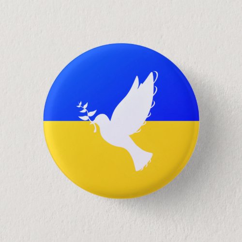 Flag of Ukraine _ Dove of Peace _ Freedom _ Peace Button